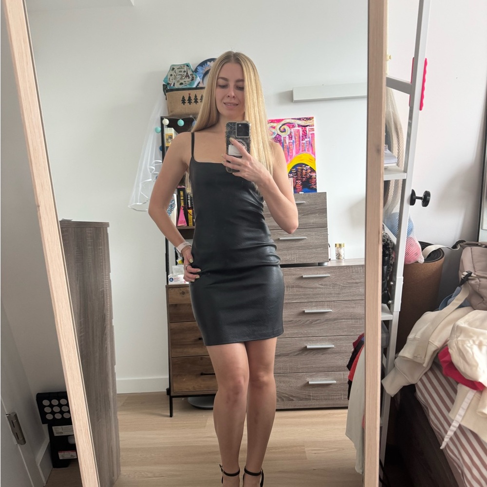 Good American Black Bodycon Mini Dress